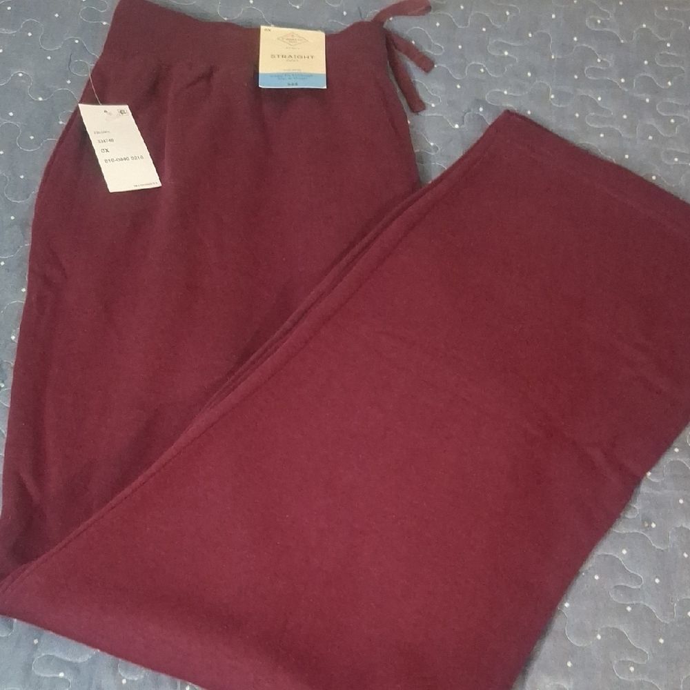 St. John's Bay Burgundy Straight Pants size 0X